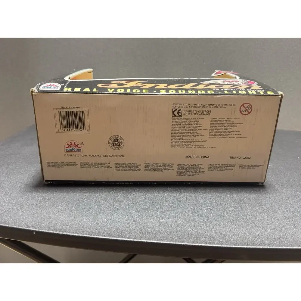 Vintage 1995 Funrise Indian Motorcycle Real Voice Sounds Lights #02052 Box